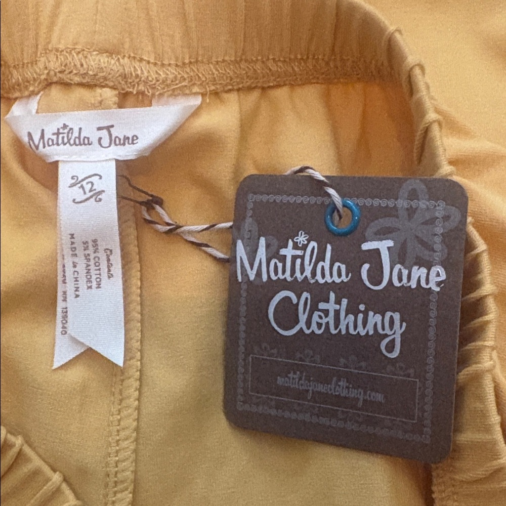 NWT Matilda Jane Golden Day Ruffles Pants Yellow Gold Girls 12 - Picture 6 of 9